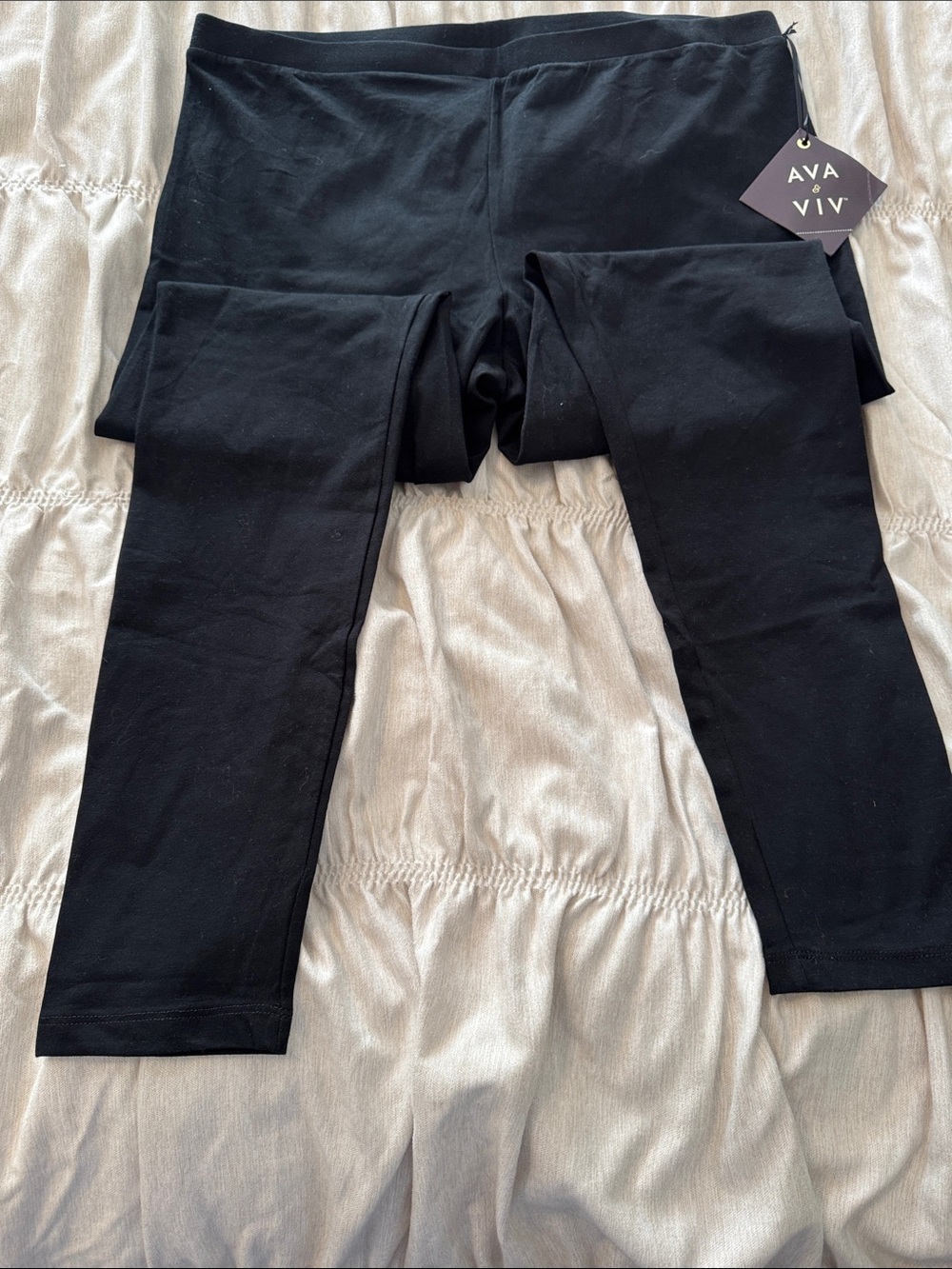 Ava & Viv Black High-Rise Stretch Leggings - Picture 8 of 10